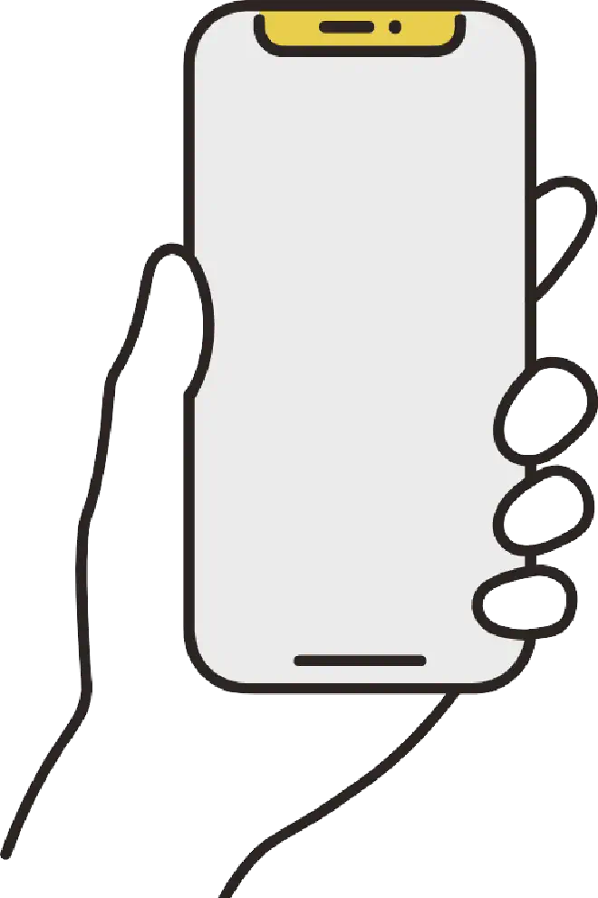 スマートフォンにアプリをインストールするイメージイラスト